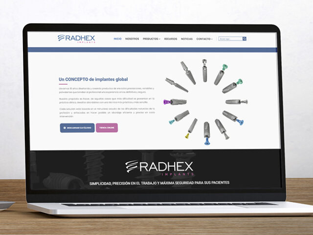 nueva web Radhex implantes dentales