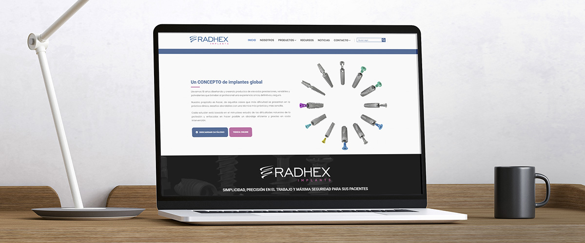 nueva web Radhex implantes dentales